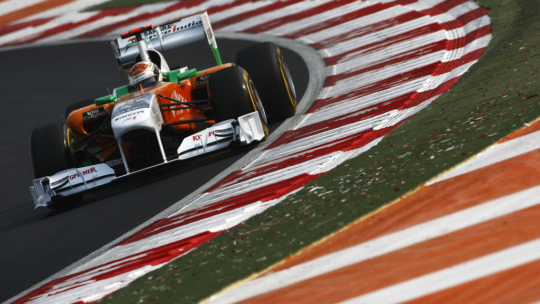Adrian Sutil in the Indian Grand Prix at the Buddh International Circuit