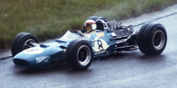 Jackie Stewart driving in the 1968 German Grand Prix