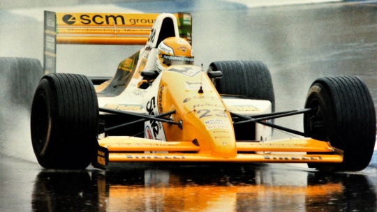 Pierluigi Martini in an F1 car