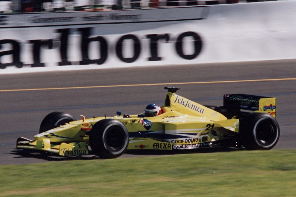 Gaston Mazzacane in an F1 car