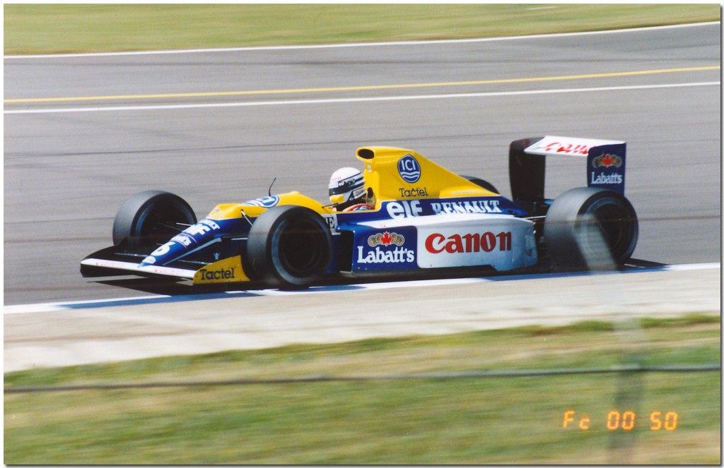 Autographe photo signée Riccardo Patrese Williams F1 Formule 1